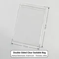 Thick 24 silk transparent PVC self-sealing jewelry bag in 11x16cm size - 24 Mil / 11x16cm / Clear