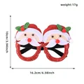 Christmas party glasses with red glitter frames and Santa Claus decor for holiday photos - Santa Claus