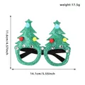 Green sequin Christmas tree glasses with colorful pom-poms and rhinestones for kids - Green Christmas Tree Style