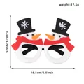 Christmas snowman themed glasses with black hats and red scarves, 16.5cm width decoration - Christmas Snowman Style