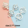 Ciondolo a gabbia a forma di cuore cavo da 2,1x1,6 mm per la creazione di gioielli fai-da-te - 2.1*1.6cm