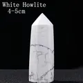 Gepolijste Witte Turkoois zeshoekige kristalpunt helende steen wand, 4-5cm hoogte - Witte Turkoois Kolom