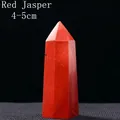 Punta di cristallo esagonale in diaspro rosso naturale lucido decoro 4-5 cm - Pilastro di Diaspro Rosso