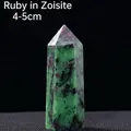 Punta di cristallo esagonale naturale rubino in zoisite, pietra curativa, altezza 4-5cm - Pilastro di Rubino Zoisite