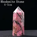 Punta di cristallo rodonite lucida con motivi rosa e neri, misura 4-5cm - Pilastro di Rodonite