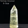 Punta di cristallo citrino naturale torre esagonale giallo chiaro da 4-5 cm - Pilastro di Citrino Limone