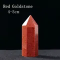 Polished 4-5cm Red Goldstone hexagonal crystal point with sparkling gold flecks - Red Goldstone / 4-5cm