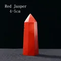 Natural Red Jasper hexagonal crystal point prism, polished stone 4-5cm height - Red Jasper / 4-5cm