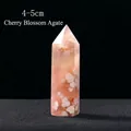 Polished cherry blossom agate hexagonal crystal point column standing 4-5cm tall - Cherry Blossom Agate / 4-5cm