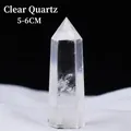 Single pointed clear quartz crystal pillar stone height 5-6cm for home decor - White Crystal / 5-6cm