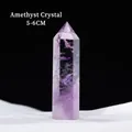 Polished natural amethyst hexagonal crystal point ornament 5-6cm in height - Brazilian Amethyst / 5-6cm