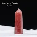 Polished strawberry quartz hexagonal crystal obelisk tower in 5-6cm size - Strawberry Quartz / 5-6cm