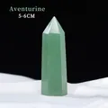 Green aventurine crystal healing wand 5-6cm hexagonal point polished gemstone pillar - Aventurine Jade / 5-6cm