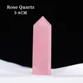 Single rose quartz hexagonal crystal point prism measuring 5-6cm for healing decor - Rose Quartz / 5-6cm