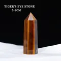 Tiger Eye natural crystal hexagonal prism point wand stone 5-6cm height - Tiger's Eye / 5-6cm