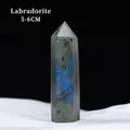 Polished 5-6cm Labradorite crystal prism showing vibrant blue flash and hex-column shape - Labradorite / 5-6cm