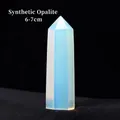 Synthetic opal single point crystal wand prism home decor ornament 6-7cm height - Synthetic Opal / 6-7cm