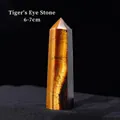 Polished natural tiger eye stone hexagonal crystal point pillar measuring 6-7cm - Tiger's Eye / 6-7cm