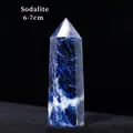 Polished Sodalite crystal hexagonal point in deep blue and white finish, 6-7cm height - Sodalite (6-7cm)