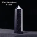 Polished blue sandstone hexagonal crystal point wand with sparkling stars, 6-7cm size - Blue Sandstone (6-7cm)