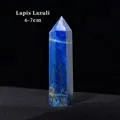 Deep blue Lapis Lazuli hexagonal crystal point pillar wand in 6-7cm size specification - Lapis Lazuli (6-7cm)