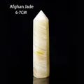 Hexagonal Afghan Jade crystal point with natural light yellow texture, height 6-7cm - Afghan Jade (6-7cm)