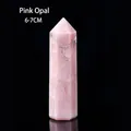 Polished natural pink opal hexagonal crystal tower 6-7cm point gemstone wand - Pink Opal (6-7cm)