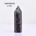 Polished 6-7cm labradorite crystal hexagonal pillar with blue and green flash - Labradorite (6-7cm)