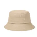 Close-up of khaki cotton bucket hat with reinforced stitching on the brim - One Size / Khaki