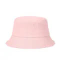 Detail of pink cotton bucket hat featuring reinforced parallel stitching on the brim - One Size / Pink
