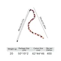 Leopard print plush worm cat wand with 18-inch flexible rod and small silver bell - Leopard Print Long Plush Worm (B39521)