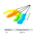 Colorful cat wand toy set with feathers and bells for interactive pet play sessions - Multi-colored Feather