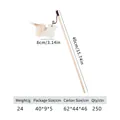 Cat teaser wand with a wooden stick, plush squirrel pendant, and natural feathers - Wooden Rod Linen Bird