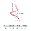 Interactive cat wand toy with a red polka dot ribbon and white feather ball on a rod - Red Polka Dot Snake Style