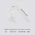 Cat feather wand toy with silver glitter handle and small bell for interactive play - White Feather Colorful Rod (B37407)