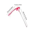 Pink flower cat wand toy with ribbon tassels and glitter stick for indoor pets - Pink Tassel Flower Style