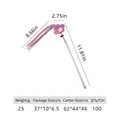 Cat teaser wand with macaron colored pom poms, tassels and small bells for pet play - Purple Candy Tassel (B39408)