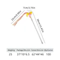 Interactive cat wand toy with colorful pom poms and ribbons on transparent plastic rod - Yellow Candy Tassel (B39408)
