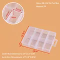 Transparent 8-grid PP plastic organizer box for tools and small parts 14x10.5x3cm - Q-Type 8-Slot Tool Box (14x10.5x3cm)