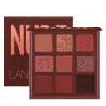 Paleta de nueve sombras de ojos en tonos marrón rojizo mate y brillo con estuche de cocodrilo - B-Tonos Marrón Rojo