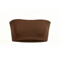 Dettaglio fascia marrone senza cuciture in tessuto elastico traspirante con bordi lisci - XS / Marrone
