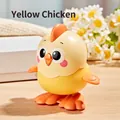 Cute wind-up yellow chick toy for babies with clockwork crawling motion on wooden desk - Wind-up Jumping Chick (Yellow)