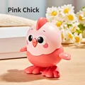 Pink and red clockwork wind-up chick toy for toddlers featuring cute cartoon eyes - Wind-up Jumping Chick (Pink)