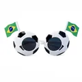 Lunettes de soleil de football avec drapeaux du Brésil pour fans de la Coupe 2026 - Brésil
