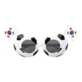 Lunettes de football créatives avec drapeau sud-coréen pour fans de sport - Style coréen