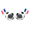 Lunettes de football avec drapeaux français pour les supporters de la Coupe du monde - Style France