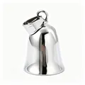 Polished silver guardian bell motorcycle pendant with smooth high-shine finish - Steel-colored - Individual Pendant (seed-seed Clasp)