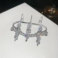 Detailansicht eines luxuriösen Zirkon-Weizenringes mit funkelnden Marquise-Steinen - Ährenform (HR3357) / Silber