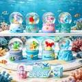 Luminous ocean mermaid crystal ball with resin base sea creature figurines for desk - 030 Underwater World