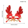 Occhiali di Natale con corna di renna rosse glitterate, fiocco e peso leggero 13g - Corna Rosse + Naso Rosso